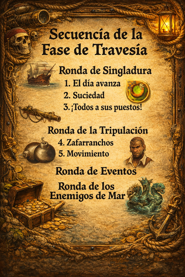 Secuencia de la fase de Travesía